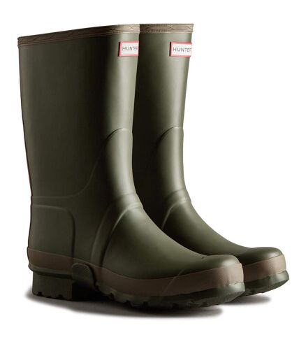 Hunter Mens Gardener Waterproof Galoshes (Dark Olive/Clay) - UTFS10759