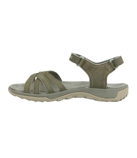 Womens/ladies Salina Leather Walking Sandals Sage Karrimor