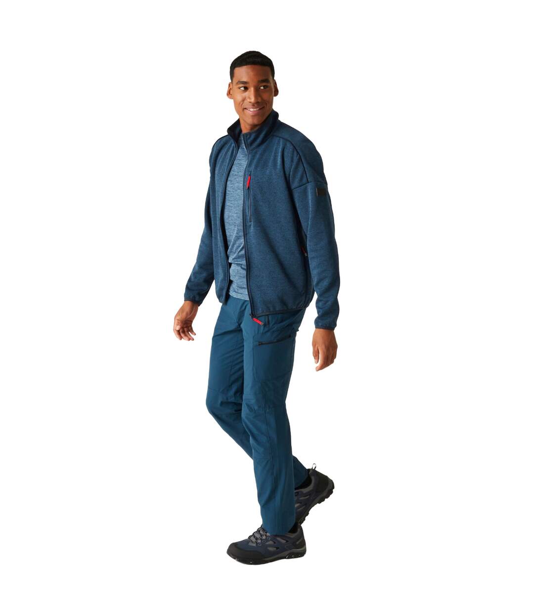 Mens Kassam Marl Full Zip Fleece Jacket Moroccan Blue Navy Marl Regatta-1