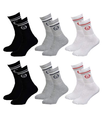 Chaussettes homme Sergio Tacchini Modèle Tennis -Assortiment modèles photos selon arrivages- Pack de 6 paires assorties TENNIS SERGIO TACCHINI