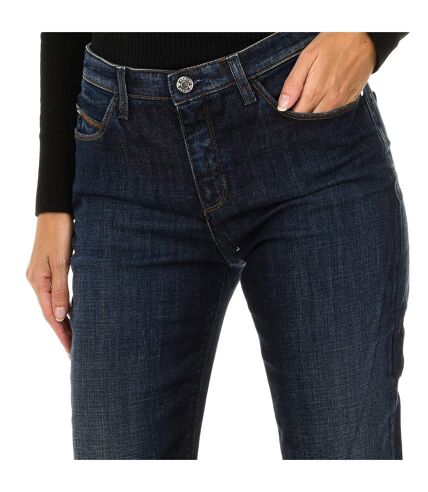 Long worn effect denim pants 6X5J85-5D0DZ woman