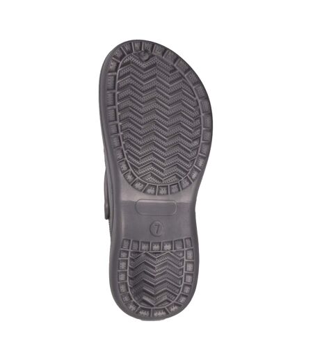 Womens/ladies Platform Clogs Grey Keanu