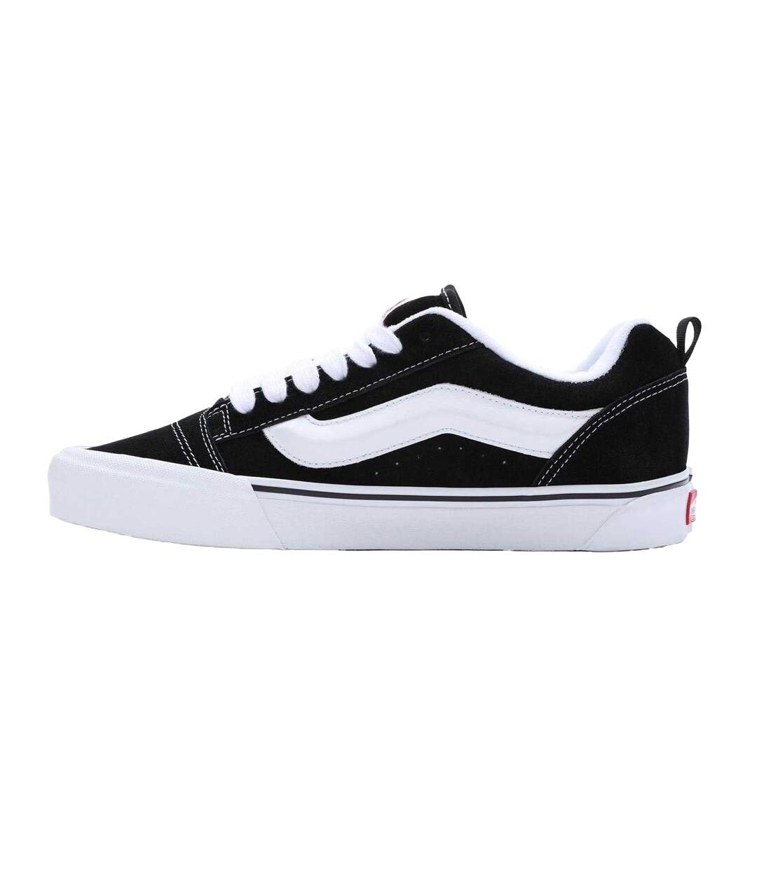 Mens Knu Skool Padded Suede Skate Shoes Black White Vans-2