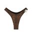 Womens/ladies X Bella Hadid Full Moon Leopard Print Bikini Bottoms Brown Frankies Bikinis-2