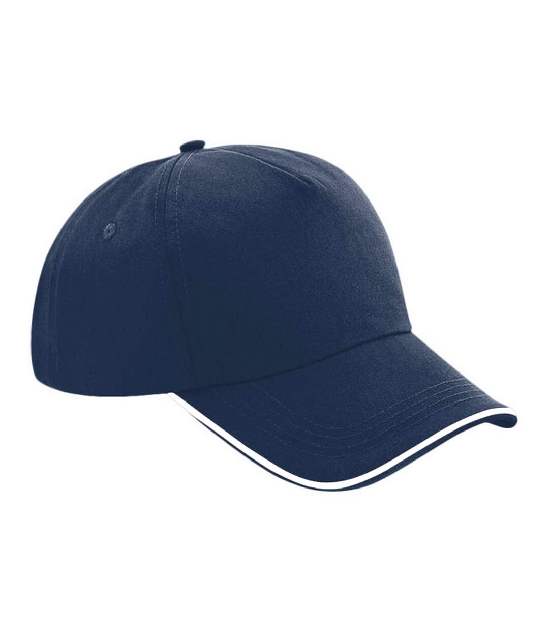 Unisex Adult Cap French Navy White Beechfield-1