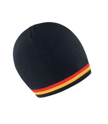 Bonnet National Adulte Noir Rouge Jaune Or Result Winter Essentials