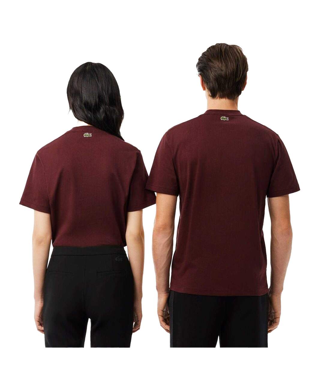 T-shirt Style Signature Imprimée Adulte Rouge Bordeaux Lacoste-4