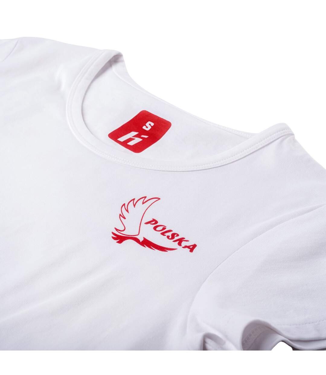 T-shirt Poland Fan Femme Blanc Rouge Huari-4