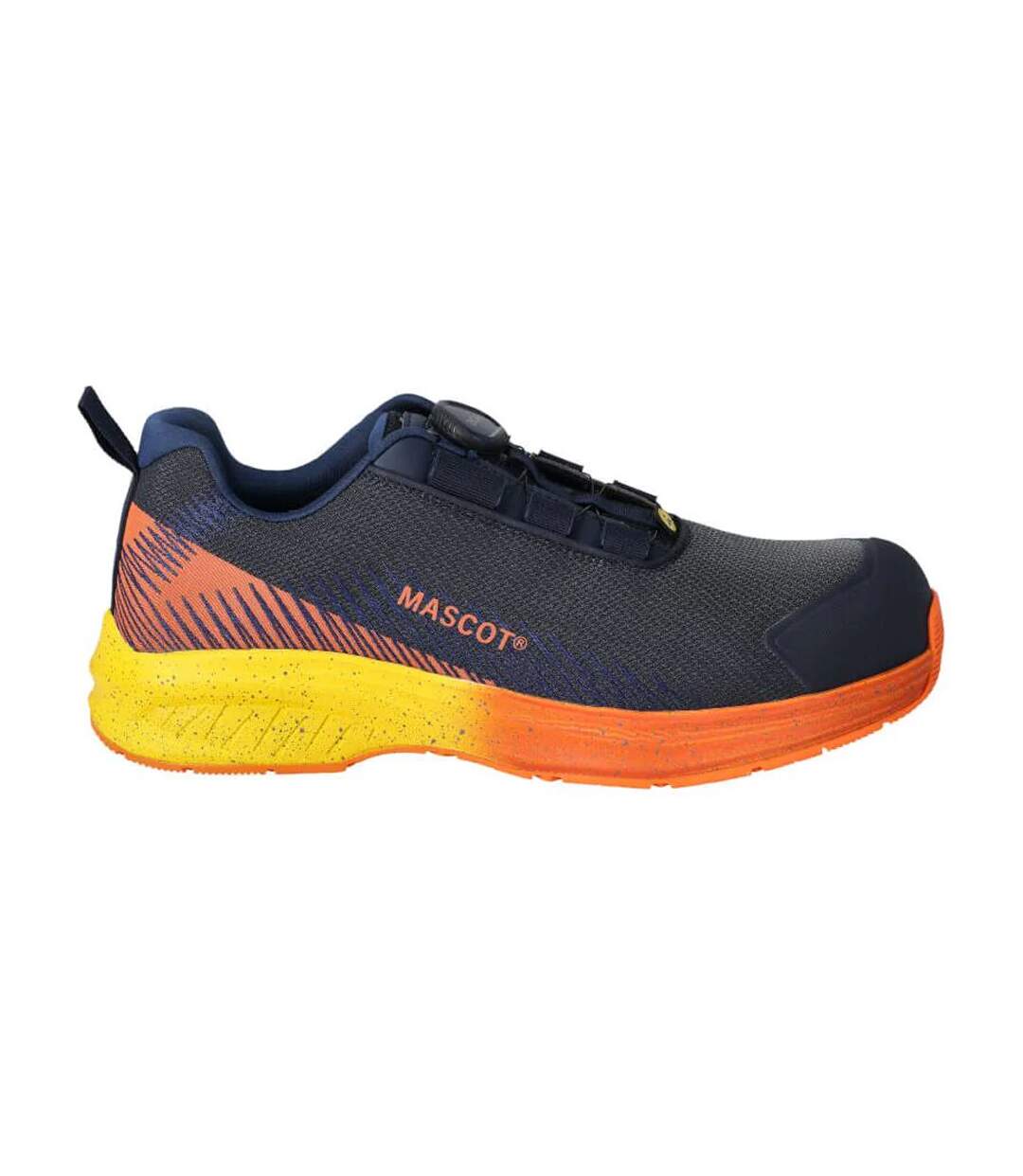 Womens/ladies Footwear Customised Safety Shoes Dark Navy Bright Orange Mascot-1