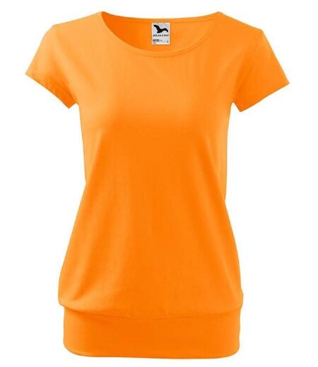 T-shirt style silhouette fluide - Femme - MF120 - orange mandarine