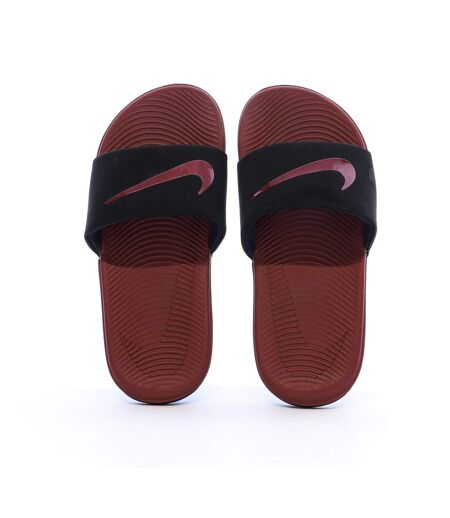 Sandales bordeaux/noires homme nike kawa slide
