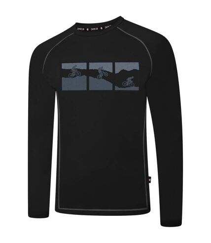 Dare 2B Mens Righteous II Cycling T-Shirt recyclé à manches longues (Noir) - UTRG7121