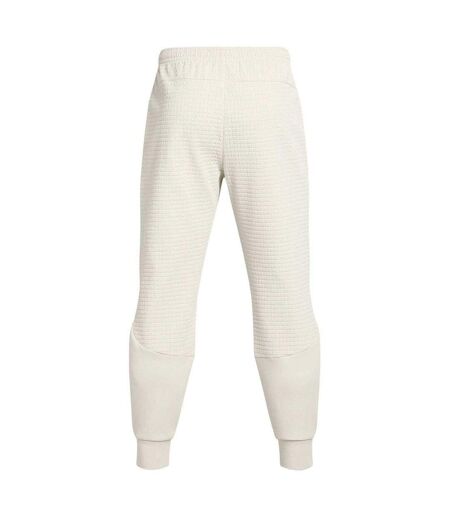 Mens Unstoppable Textured Slim Joggers White Under Armour
