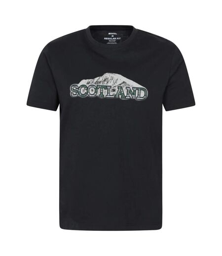 T-shirt Manches Courtes Scotland Homme Noir Mountain Warehouse