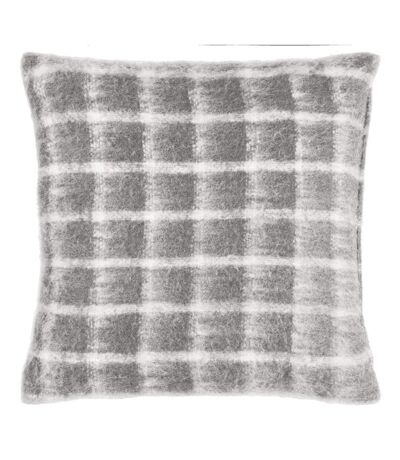 Yard Yarrow Faux Mohair Checked Throw Pillow Cover (Flint Gray) (45cm x 45cm) - UTRV3230
