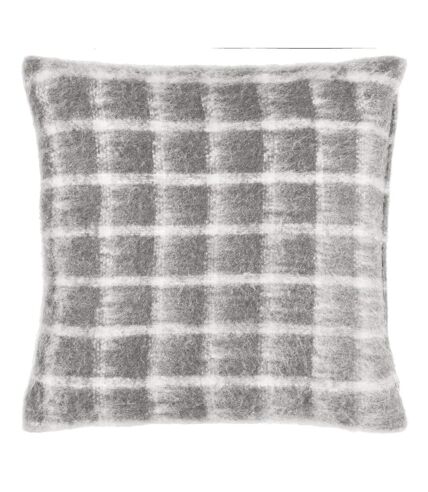 Yard Yarrow Faux Mohair Checked Throw Pillow Cover (Flint Gray) (45cm x 45cm) - UTRV3230