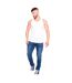 Duke Mens Fabio-1 Muscle Vest (White) - UTDC173-3
