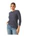 Womens/ladies baylette ii striped t-shirt navy/white Regatta-4