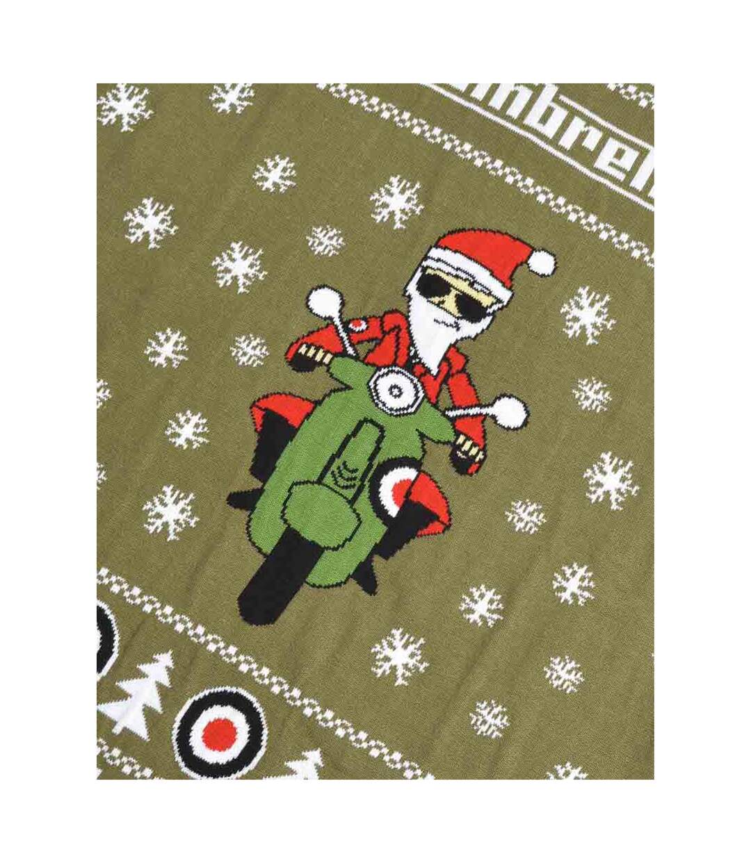 Pull Noël Style Trottinette Aw25 Homme Kaki Lambretta-4
