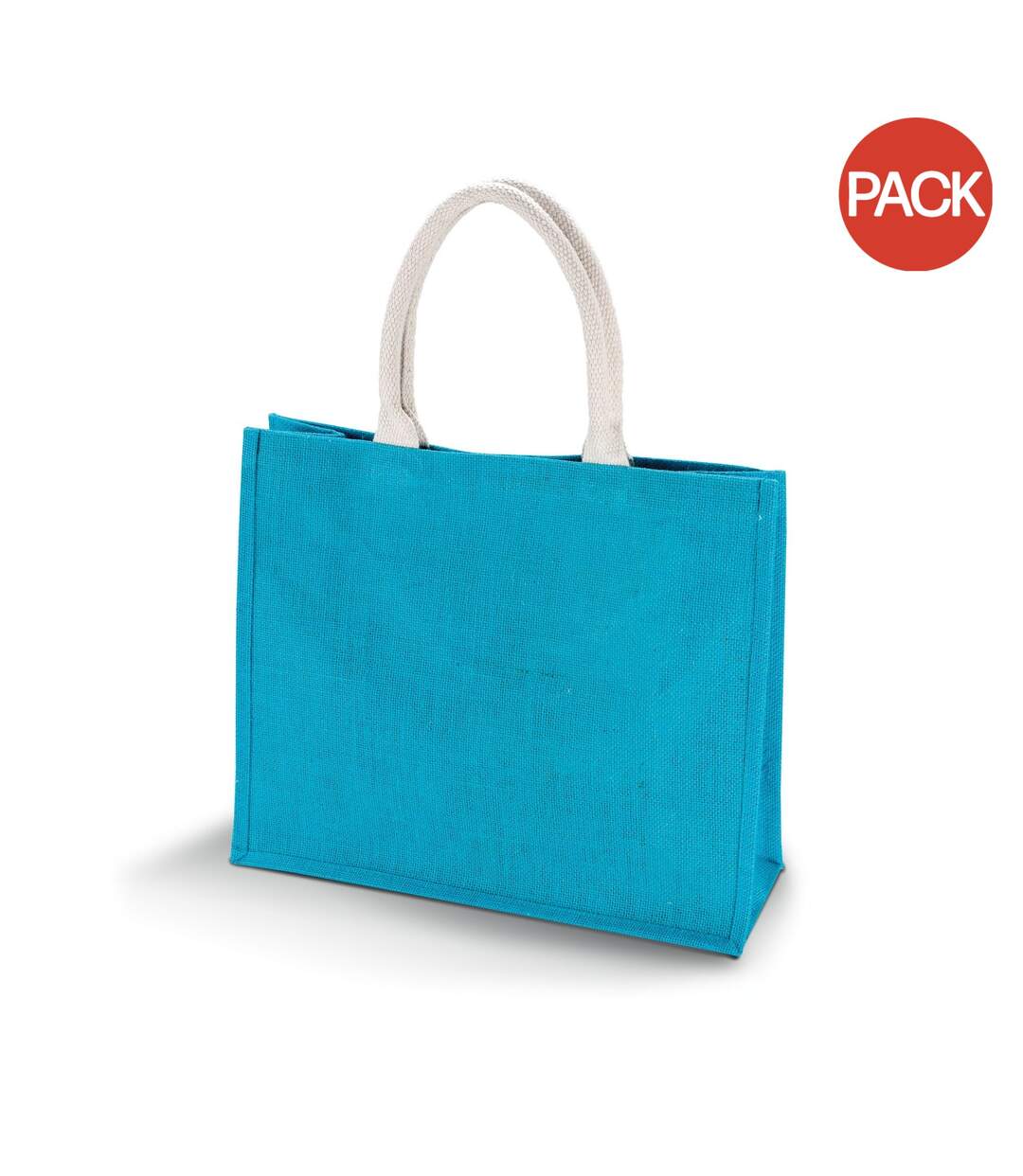 Lot de 2  Sac de plage en jute femme taille unique turquoise Kimood-1