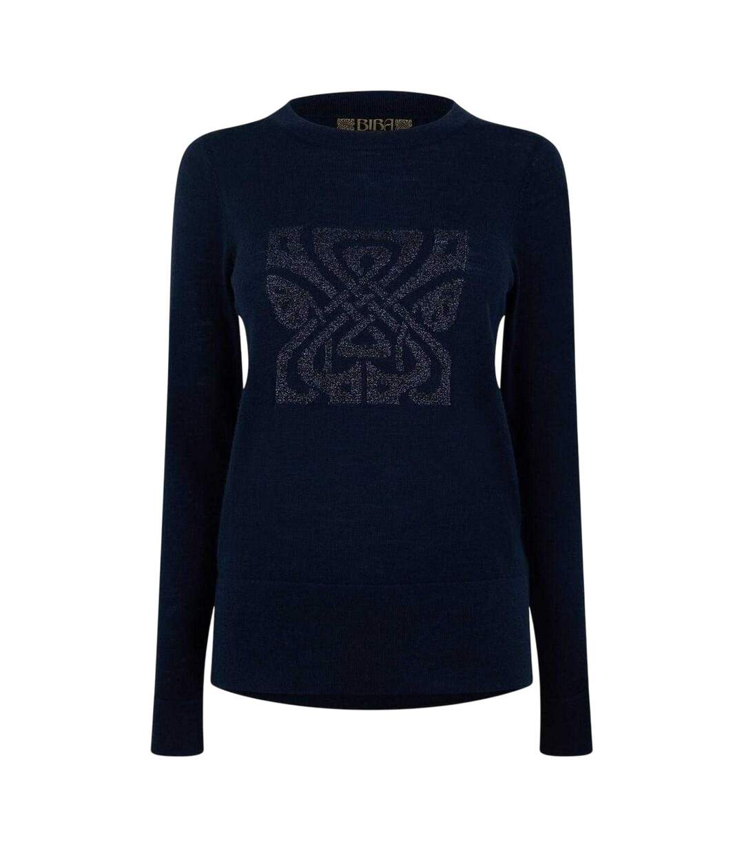 Pull Motif/style Logo Femme Bleu Marine Biba-2