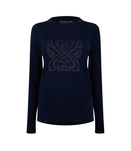 Pull Motif/style Logo Femme Bleu Marine Biba