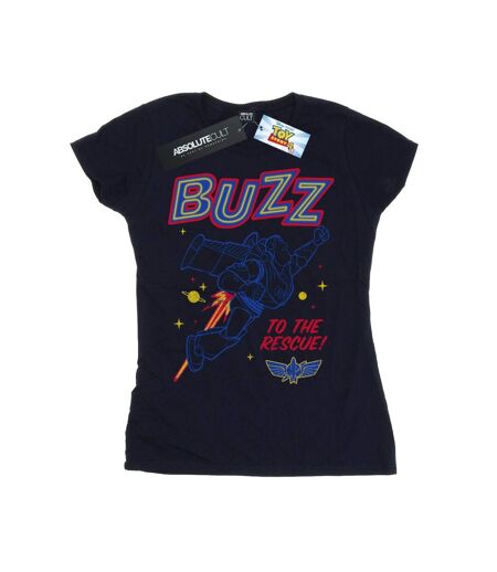 Disney T-shirt en coton Womens/Ladies Toy Story 4 Buzz To The Rescue (Bleu marine) - UTBI44335