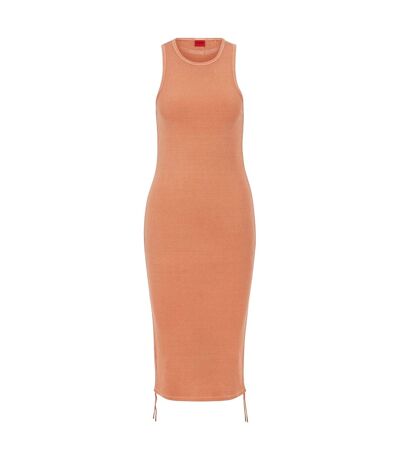 Womens/ladies Nerana Logo Dress Orange Hugo Boss