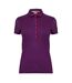 Womens/ladies Novelty Mesh Sleeve Golf Polo Shirt Purple Puma-1