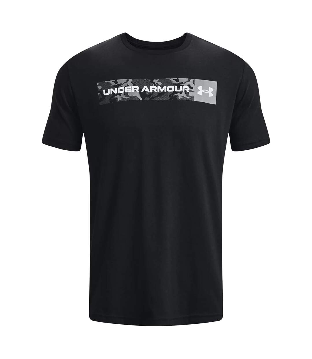 T-shirt Motif/style Camouflage Et Rayure Homme Noir Under Armour-1