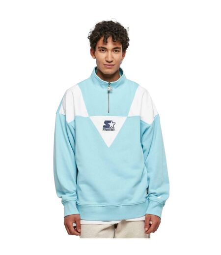Pull Troyer Homme Bleu Baltique Blanc Starter Black Label