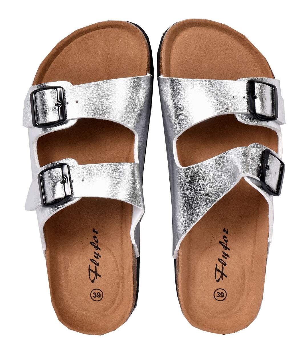 Sandale Mule Femme PREMIUM - Chaussure d'été Qualité et Confort - M31 ARGENT-2