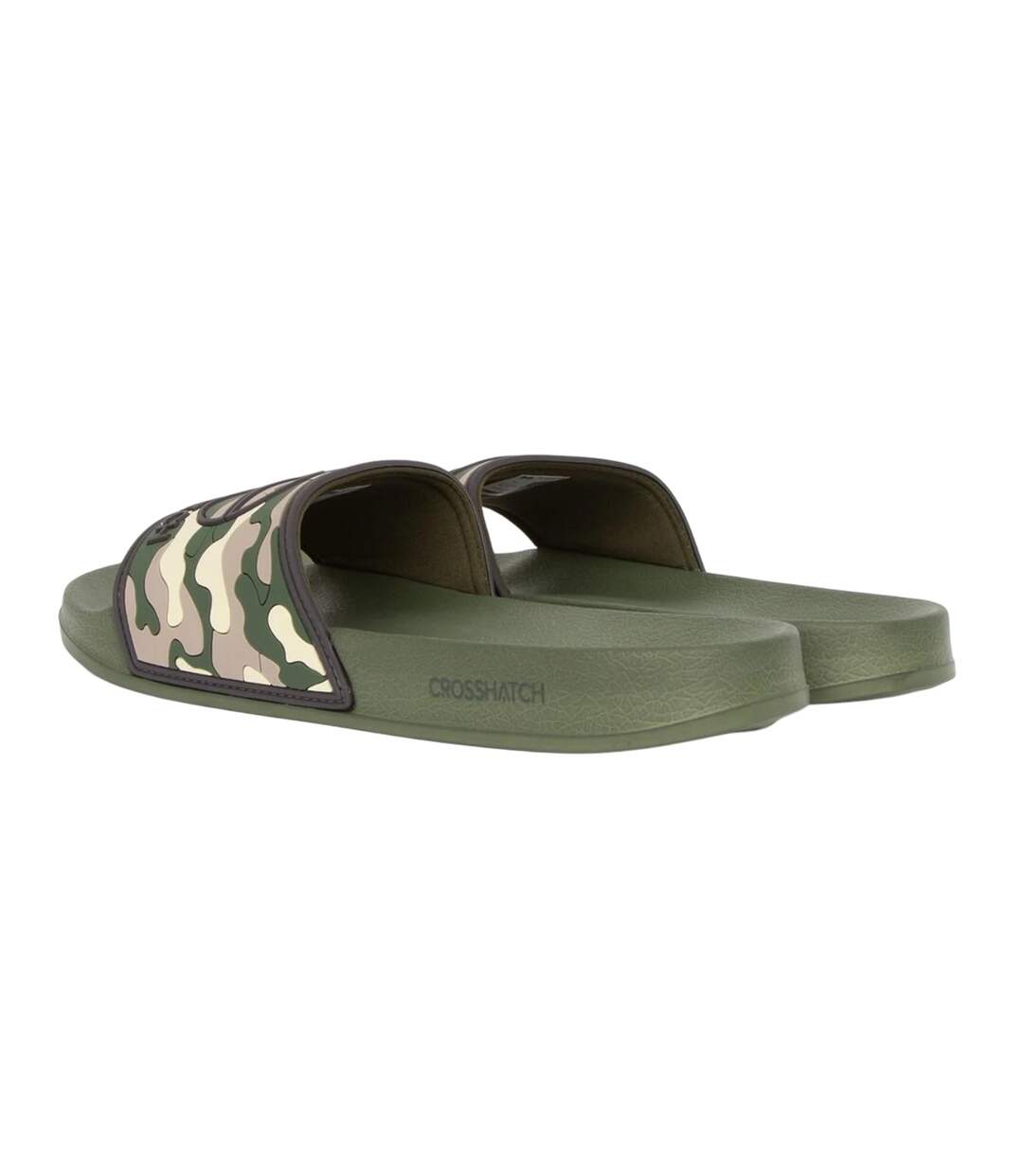 Mens Remorid Camo Sliders Green Crosshatch-2