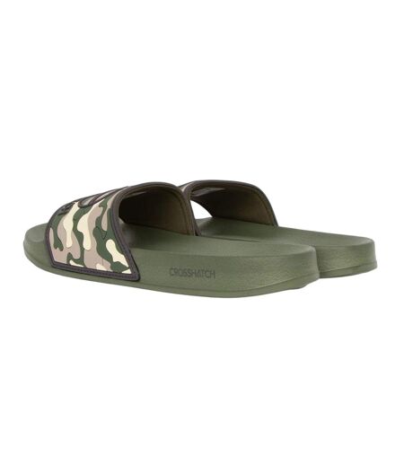 Mens Remorid Camo Sliders Green Crosshatch