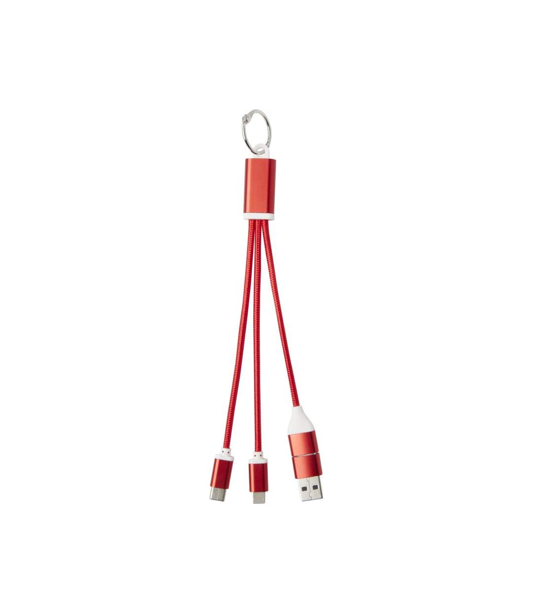 Porte-clés avec câble de recharge taille unique rouge Generic-1