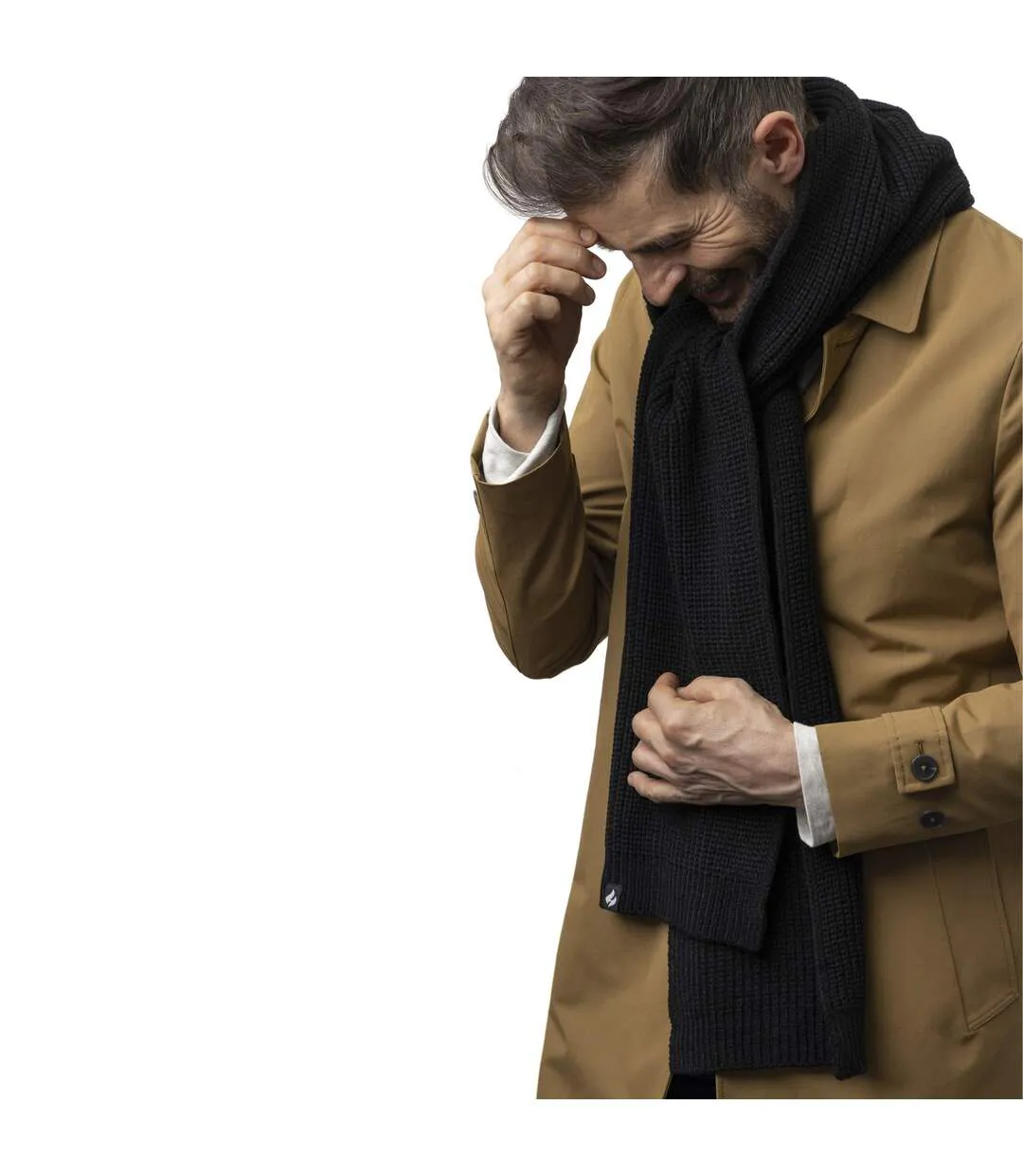 Mens Windproof Fleece Thermal Winter Scarf for Cold Weather-3