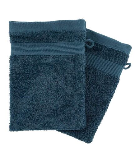 Lot de 2 Gants de Toilette Confort 15x21cm Bleu Égéen