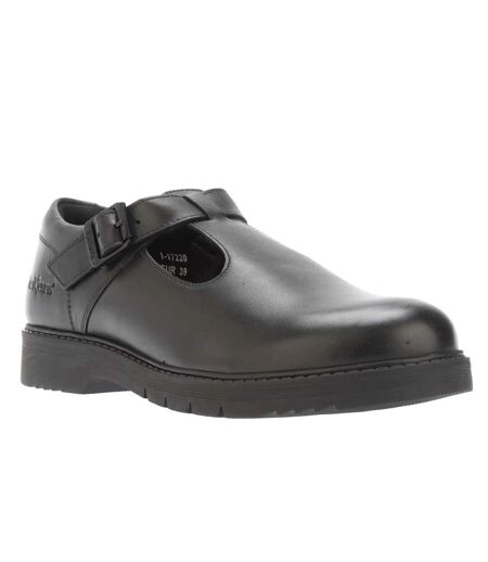 Womens/ladies finley leather t-bar shoes black Kickers