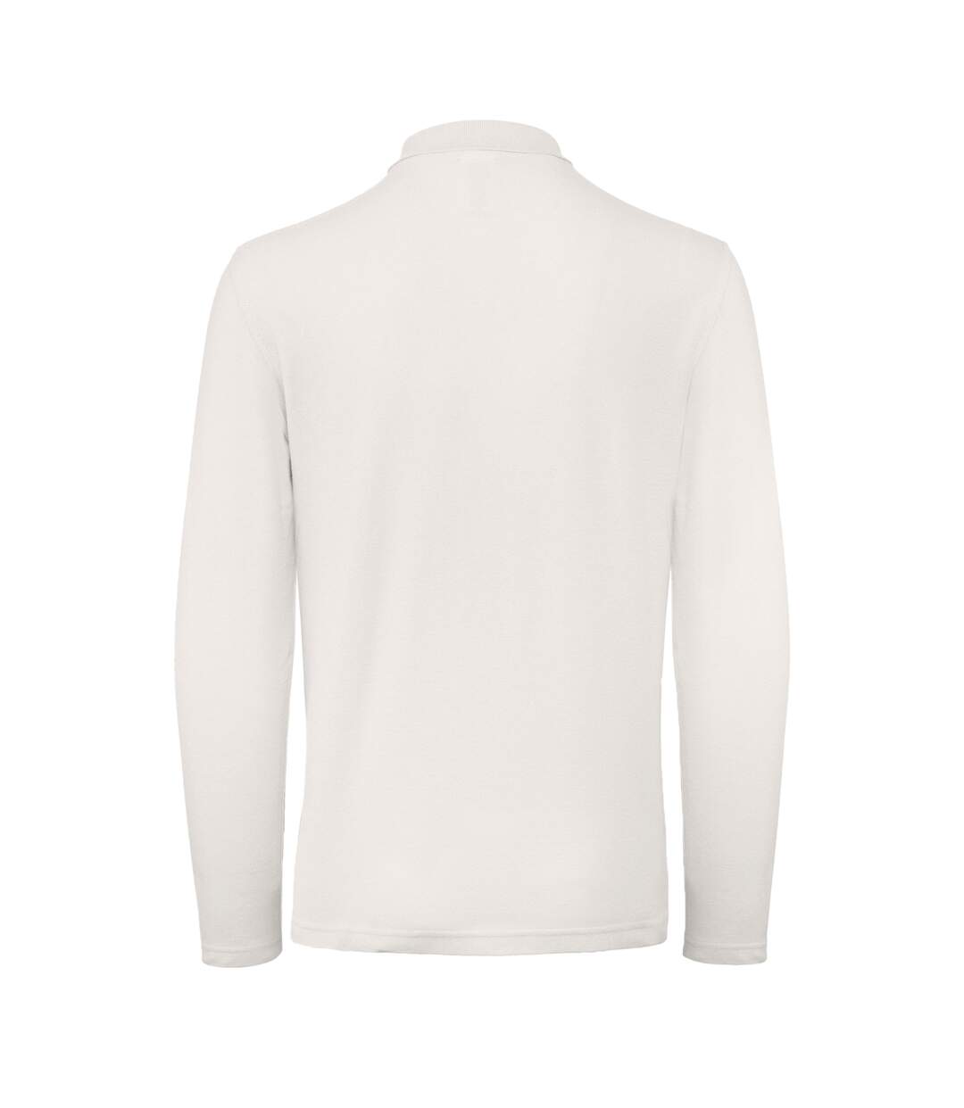Pack of 2  Id.001 mens long sleeve polo  snow B&C-2