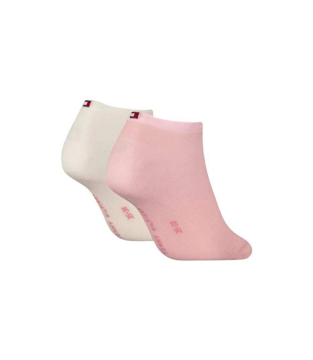 Socquettes Motif/style Logo Brodé Femme Blanc Rose Tommy Hilfiger-2