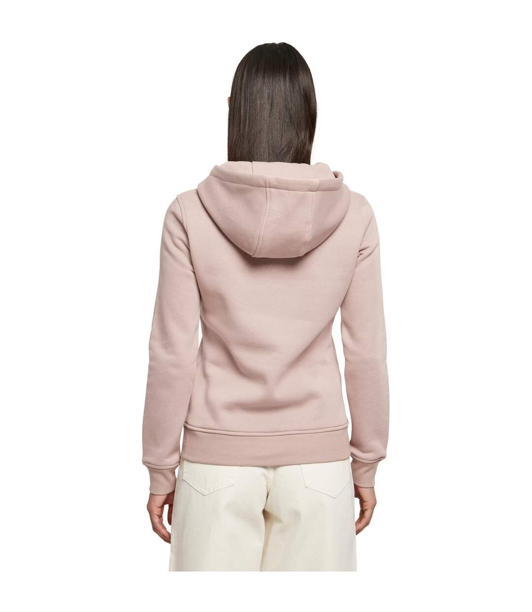 Sweat À Capuche Femme Rose Pâle Build Your Brand-4