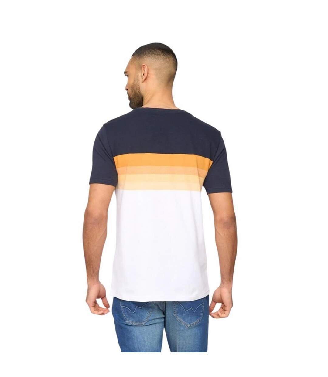 Mens kemble t-shirt navy/orange Bewley & Ritch-2