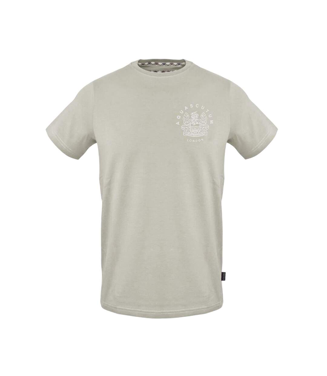 Mens Plain Logo T-shirt Grey Aquascutum-1