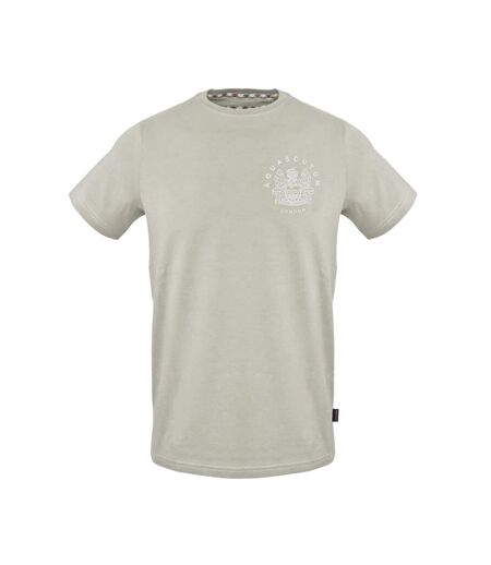 Mens Plain Logo T-shirt Grey Aquascutum