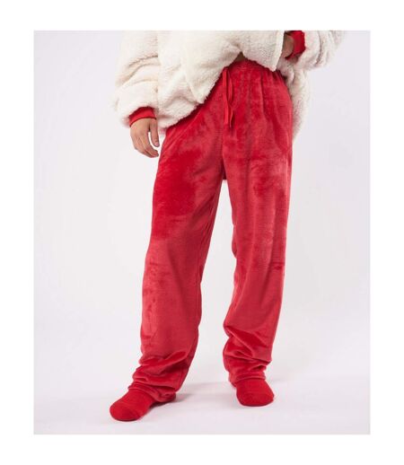 Ribbon Unisex Adult Eskimo Style Fleece Lounge Pants (Red) - UTRW8684