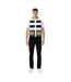Crest Acrylic Stripes Scarf One Size Dark Blue White Yellow Scotland-4
