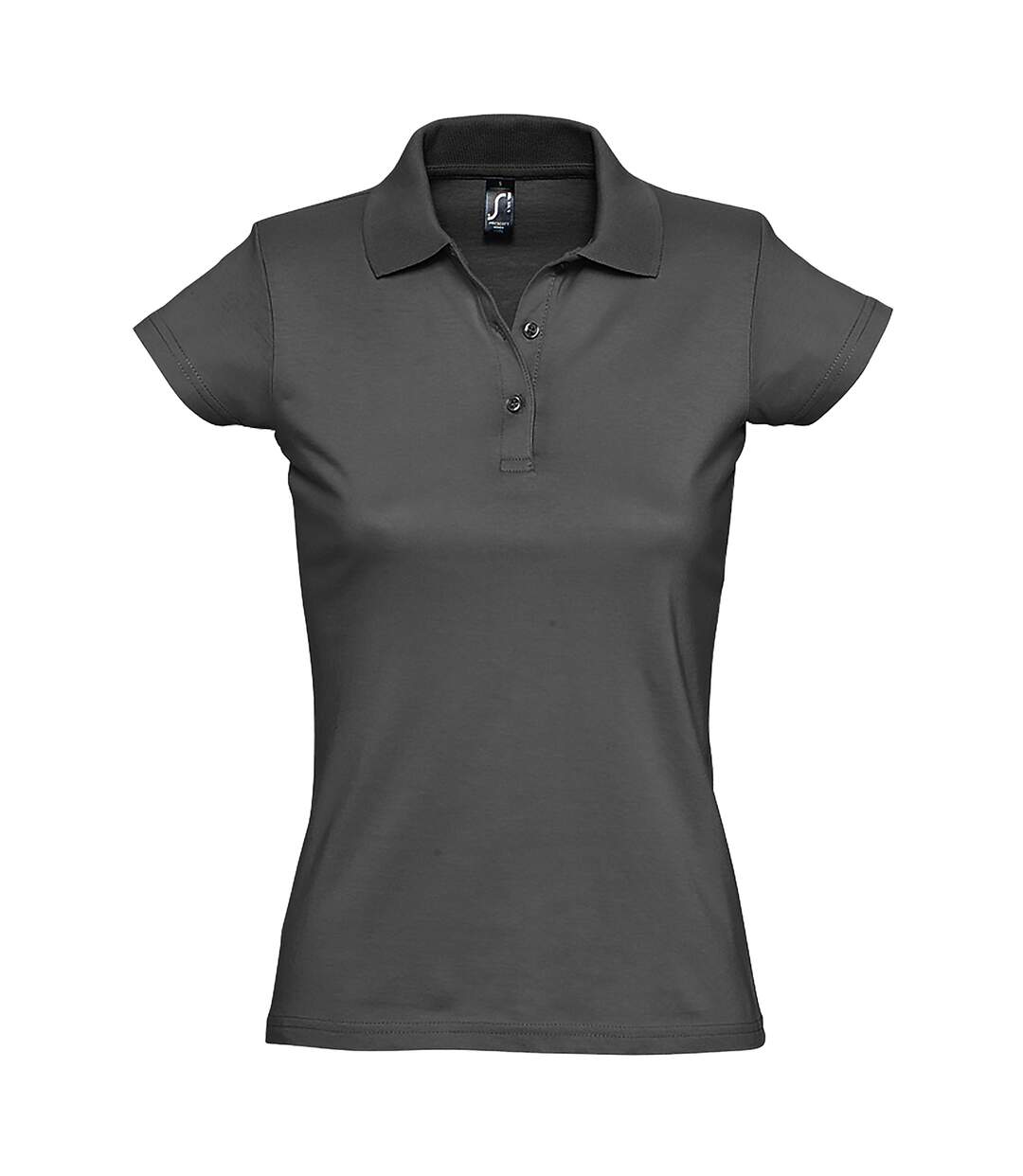 Prescott polo 100% coton à manches courtes femme gris foncé SOLS