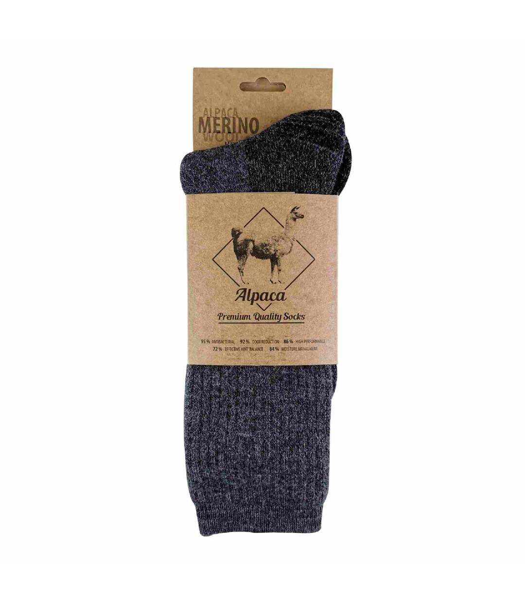 1 Pack Mens Alpaca Merino Wool Heavyweight Hiking Socks-2
