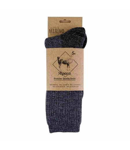 1 Pack Mens Alpaca Merino Wool Heavyweight Hiking Socks
