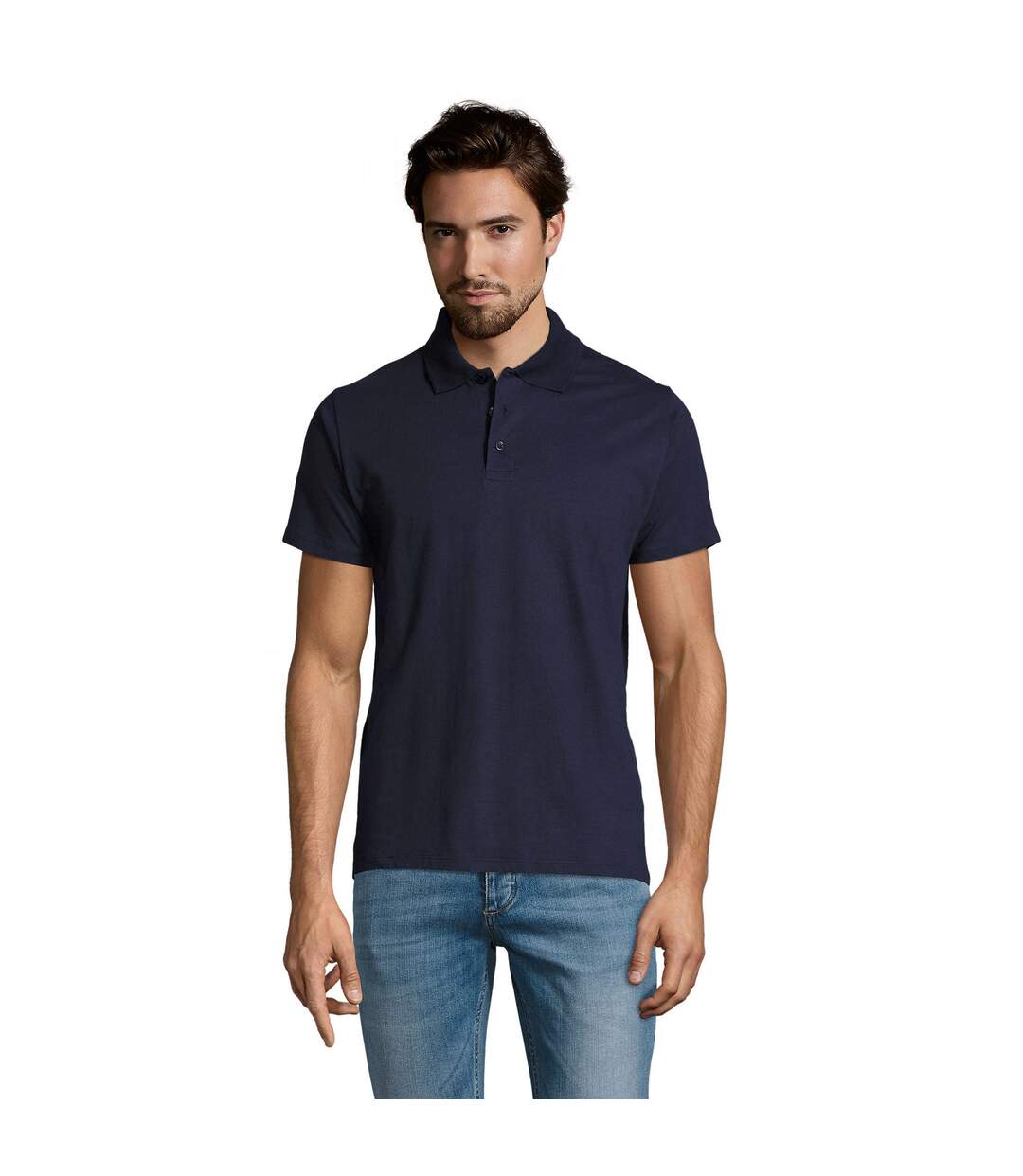 Polo Prescott Homme Bleu Marine Français SOLS-2